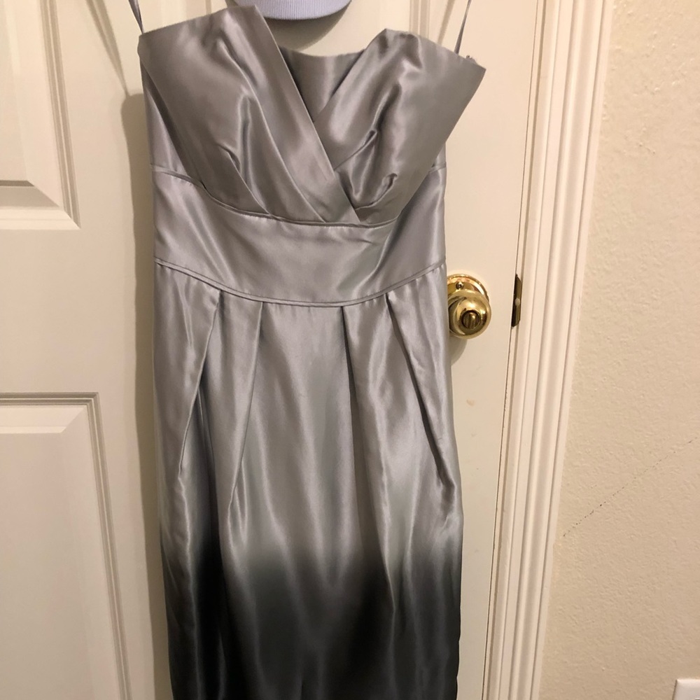 White House Black Market Strapless Silk Dress